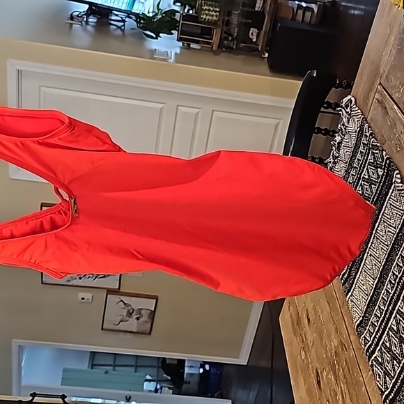 Ralph Lauren brick red sculpting one piece swimsuit bathing sz 4 - Picture 5 of 7